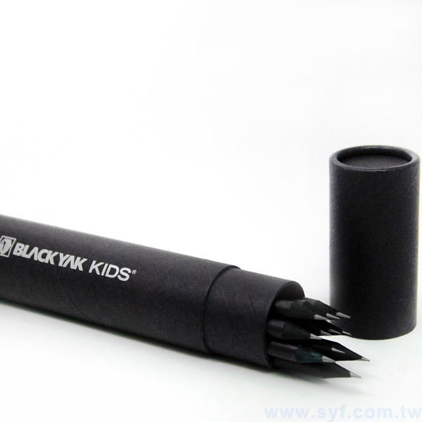 鉛筆-黑紙圓筒廣告印刷禮品-環保廣告筆-採購客製印刷贈品筆